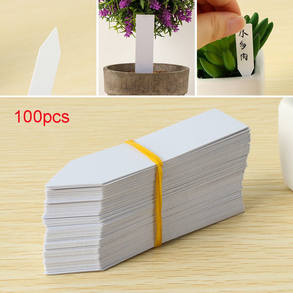 Gardening Tools Labeled - 100 Stück Mini Kunststoff Pflanzens amen