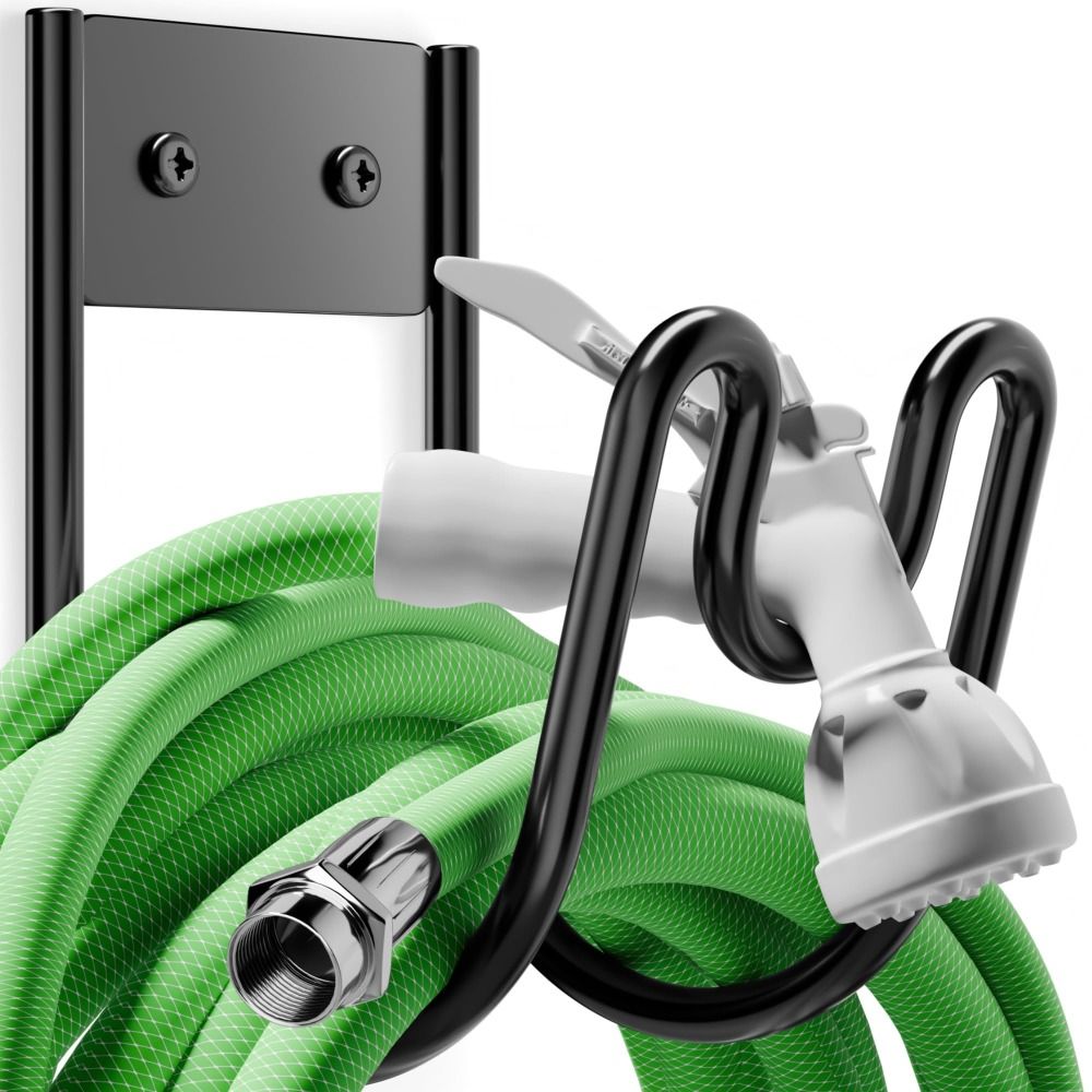 Gardena Hose Flex - Rostfreier Gartenschlauchhalter für Wandmontage, Langlebiger Flexschlauch-Aufhänger,