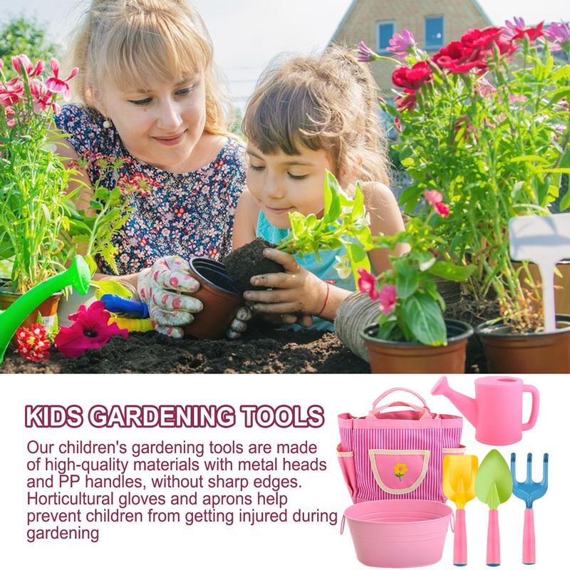 Gardening Tools Toddler - Kinder-Gartenwerkzeug-Set, 6 x Hinterhof, Bauernhof, Rasen,