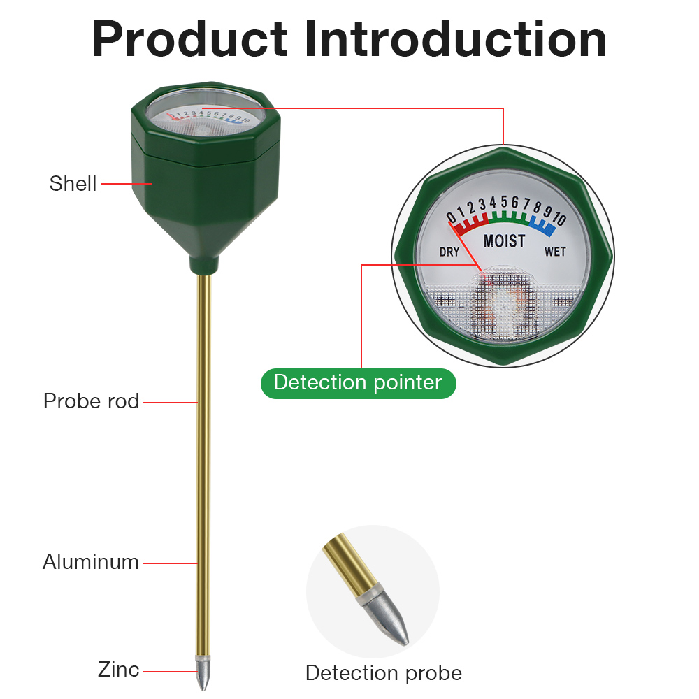 Gardening Tools Required - Mini Tragbares Bodenfeuchtigkeitsmessgerät Präzisions-Hygrometer Garten-Gewächshaus Topfpflanzen
