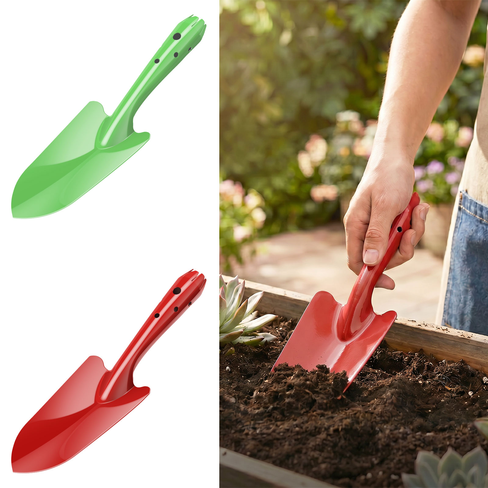 Gardening Tools Trowel - Gartenkelle Rostbeständige Metall-Gartenhandschaufel Kleine Gartengeräte zum