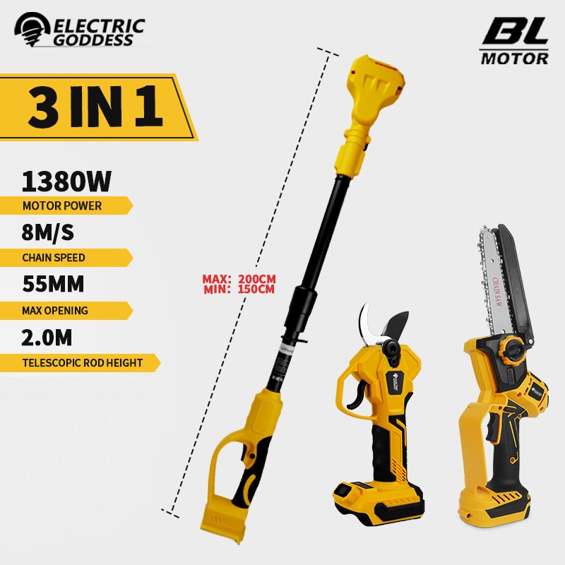 Gardening Tools Spade - Bürstenlose 6 Zoll Elektrische Kettensäge Teleskopstange