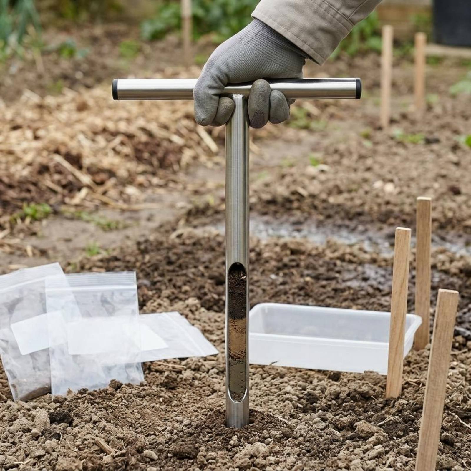 Gardening Tools Heavy Duty - Edelstahl-Bodensampler, einfach zu bedienender Bodensampler mit