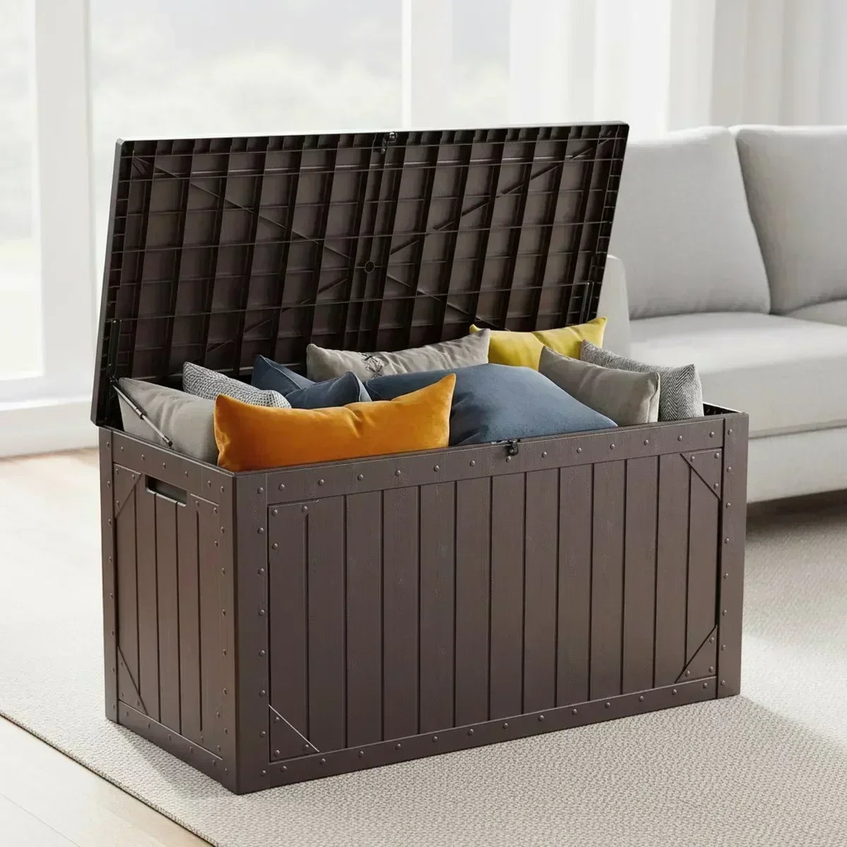 Gardening Tools Organizer - Große Wasserdichte Terrassen-Aufbewahrungsbox aus Kunstharz für