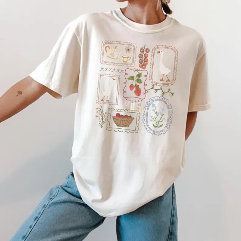 Junior Gardening Tools - T-Shirt mit Country-Print für Damen, lässiges