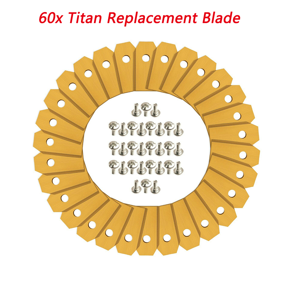 Gardening Tools Yellow - 60Pcs Ersatz Klingen Für Rasenmäher Titanizing